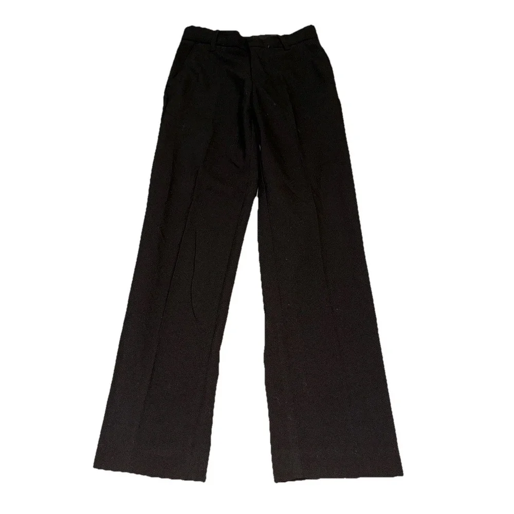 New VAN HEUSEN Boys Black Dress Pants Regular Size 10 Slim Flex Flat Front